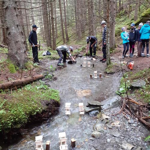 Wasserräder für den Wassersteig